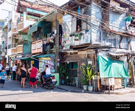 Street Scene At Residential Area In Pasay City Metro Manila The