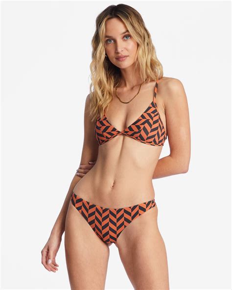 Cross Step Charlie Fixed Triangle Bikini Top Brick Billabong