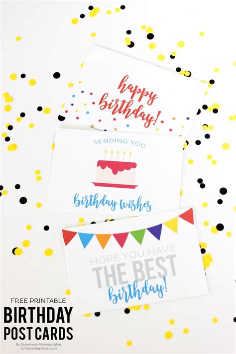 FREE Printable Birthday Postcards - I love receiving happy mail and ...