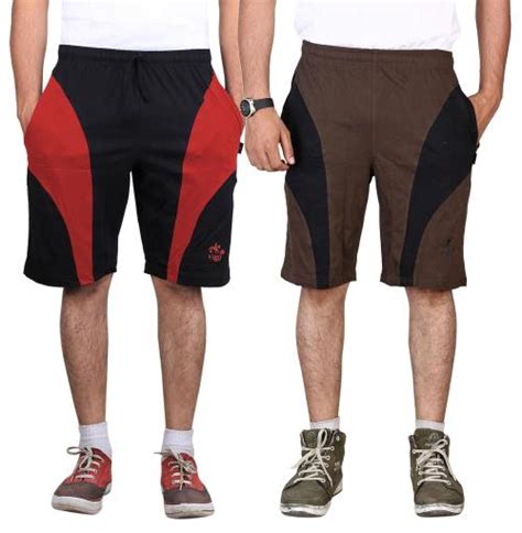 Buy Vego Men S Regular Fit Cotton Shorts Multicolor Online At Best