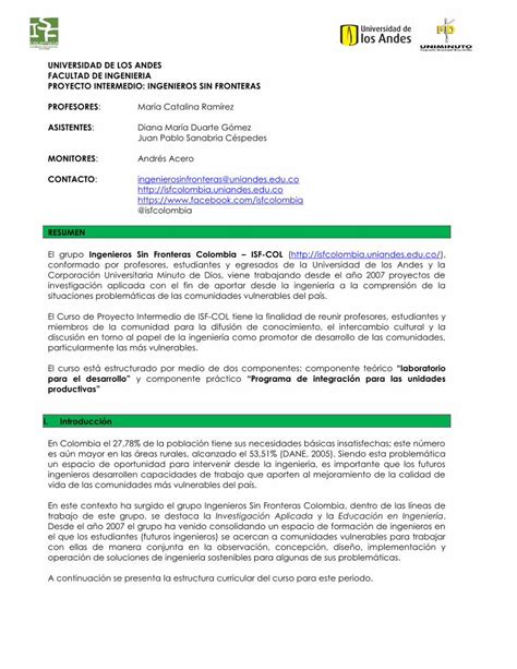 PDF UNIVERSIDAD DE LOS ANDES FACULTAD DE Reconocer El Aporte De