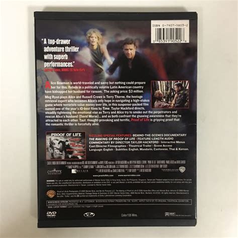 Proof Of Life DVD - Meg Ryan & Russell Crowe, TV & Home Appliances, TV & Entertainment, TV Parts ...