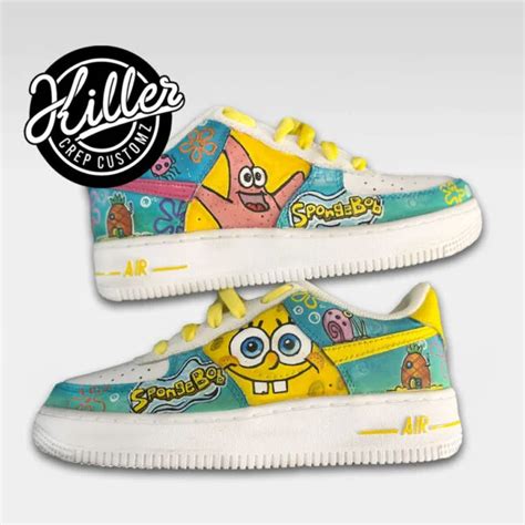 Custom Nike Air Force 1 Spongebob And Patrick Killer Crep Customz