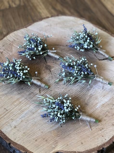 Dried Flower Buttonhole Dried Gypsophila Boutonniere Dried Etsy UK