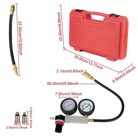 Tu Compression Leakage Detector Kit Set Petrol Engine Gauge Tool