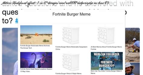 Fortnite Burger Meme