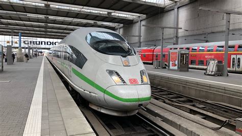 Mit 300 km h mit dem ICE 3 von Nürnberg Hbf nach München Hbf YouTube