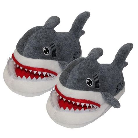 Shark Plush Slippers For Grown Ups Shark Plush Shark Slippers