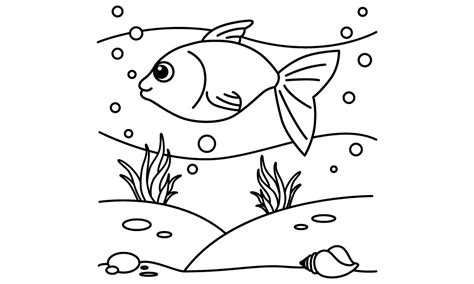 Fish Pond Clipart Black And White Fish