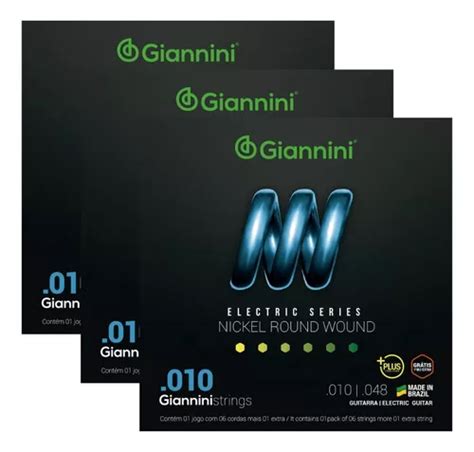 Kit Encordoamento Guitarra Giannini Electric Nickel Geegst