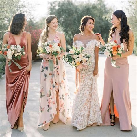 40 Floral Print Bridesmaid Dresses That Made Us Do A Double Take Patterned Bridesmaid Dresses