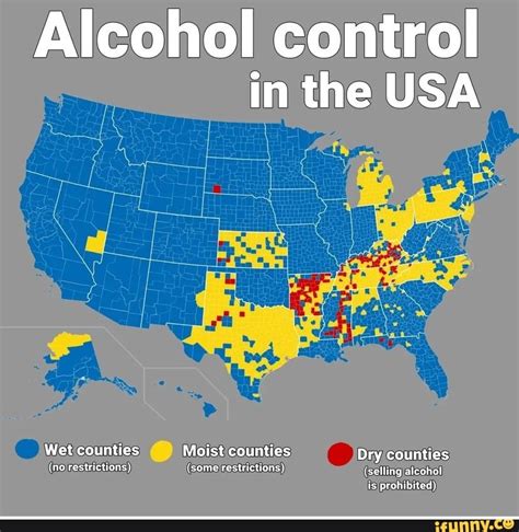 Alcohol Control In The Usa Wet Counties Moist Counties Dry Counties No