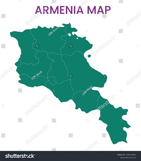 High Detailed Map Of Armenia Outline Map Of Royalty Free Stock