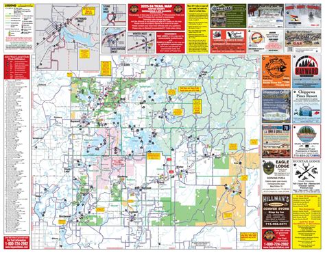 Sawyer County Wi Atv Utv Trails And Routes Map By Sawyer County Snowmobile And Atv Alliance