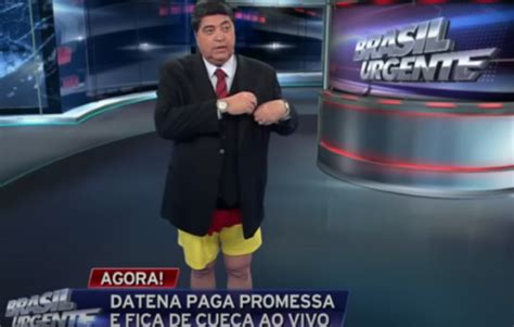 Datena tira calça durante programa ao vivo Promessa é dívida assista