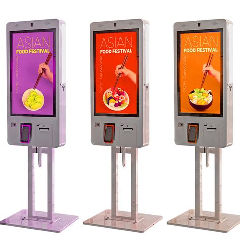 Support Pos And Printer Touchscreen Self Service Payment Kiosk For