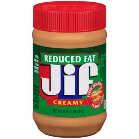 Jif Reduced Fat Creamy Peanut Butter 16 Oz Pack Of 48 48 Packs Kroger