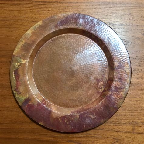 Pure Copper Decorative Charger Plate Diameter