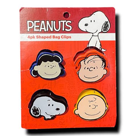 Ganchos Clips Parta Bolsas Snoopy X 4 Oficial Artefacto Store