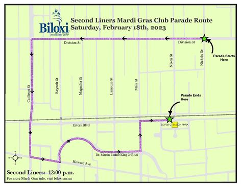 Mardi Gras Second Liners Route 2023..