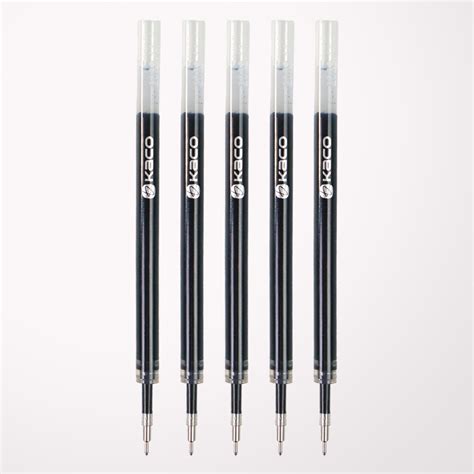 Kaco Isi Refill Pena Pulpen Gel 0 5mm Tinta Hitam 5PCS For Kaco TURBO