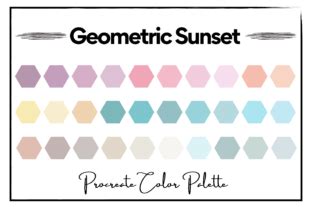 Geometric Sunset Procreate Color Palette Graphic By Poppy Blue