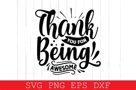 Thank You for Being Awesome Graphic by Design shop · Creative Fabrica