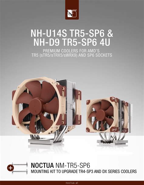 Noctua Releases Nh U S Tr Sp And Nh D Tr Sp U Cpu Coolers For