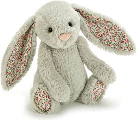 Jellycat Blossom Bashful Silver Bunny 18cm Uk Toys And Games