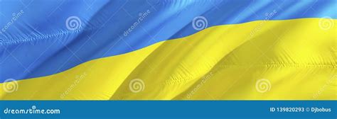 Ukraine Flag Flag Of Ukrainian D Waving Flag Design D Rendering