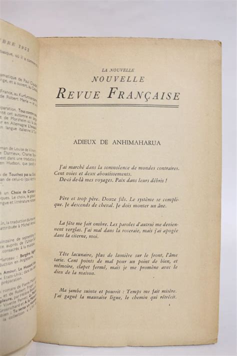 La Nouvelle Revue Fran Aise N De La Ere Ann E Par Collectif