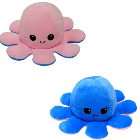 Poupée Mignonne Poulpe Double Face Flip Octopus en Peluche Poupée d