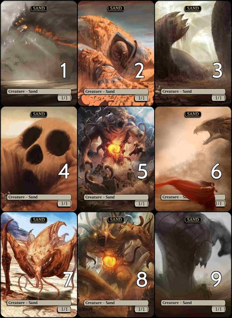 Mtg Sand 11 Token For Dune Brood Nephilim Alternative Art Etsy