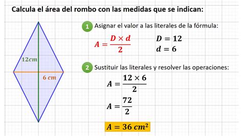 Formula Para Calcular El Area Y Perimetro De Un Rombo Design Talk