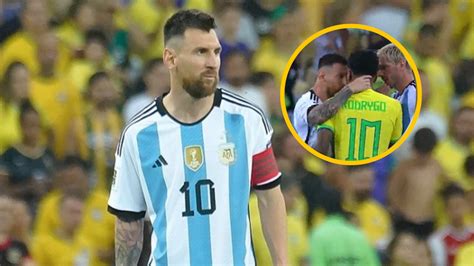 Esto Fue Lo Que Le Dijo Lionel Messi A Rodrygo En El Brasil Vs Argentina