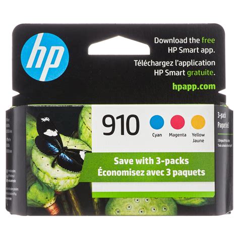 Hp 910 Ink Cartridges Cyan Magenta Yellow 3 Cartridges 3yn97an