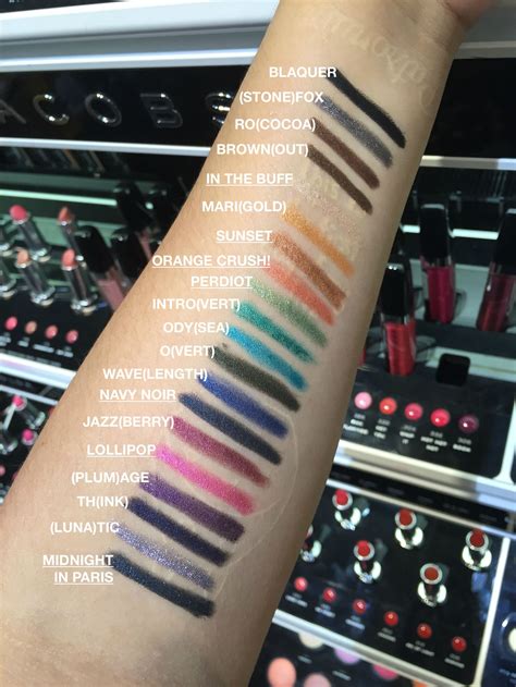 Swatches All Marc Jacobs Highliners New Colors Makeup Swatches Marc Jacobs Eyeliner