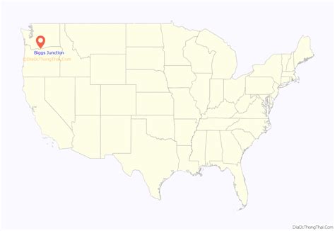 Map of Biggs Junction CDP - Thong Thai Real