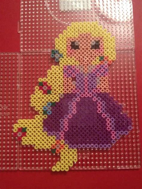 Rapunzel From Tangled Perler Bead Sprite By Scarlett Perler Bead Disney Perler Beads Perler