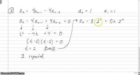 Solving Linear Recurrence Relations 2 YouTube