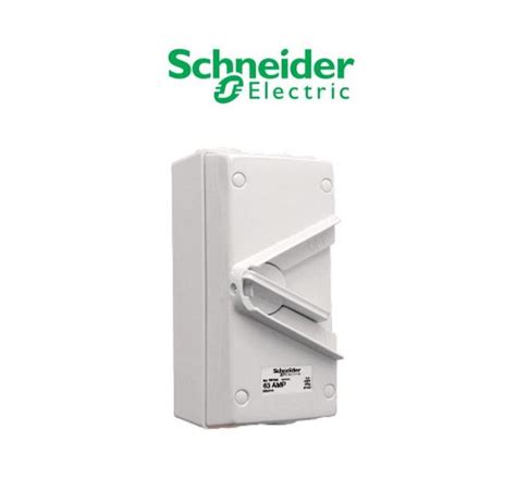 SCHNEIDER WHT63 GY WEATHER PROOF ISOLATOR SWITCH IP66 3W 63A Lazada