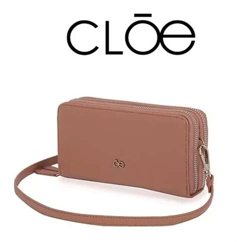 Cartera Cloe Cierre Doble Rosa Nude Para Mujer Elegante Lujo Envío gratis