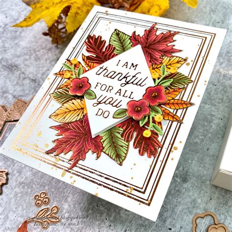 Crafting By Carol Spellbinders September Glimmer Kit Of The Month Hot Foiled Autumn Card