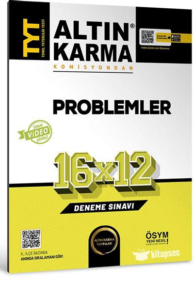 2024 TYT Problemler Deneme Sınavı 16x12 Altın Karma 9786257376259