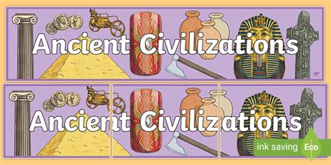 Ancient Civilizations Display Banner Teacher Made