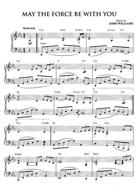 MAY THE FORCE BE WITH YOU Piano Sheet music | Easy Sheet Music