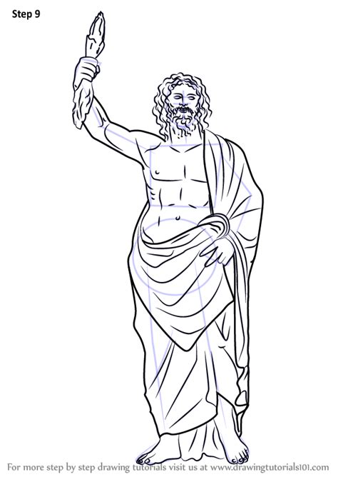 Learn How To Draw Zeus Greek Gods Step By Step Drawing Tutorials