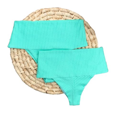 Calcinha Avulsa Hot Pants Faixa Canelado Mônaco Verde Água Shopee Brasil