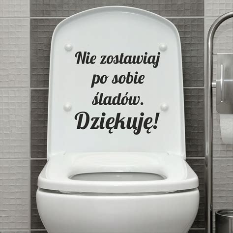 Nie zostawiaj po sobie śladów naklejka wc toaleta ERLI pl