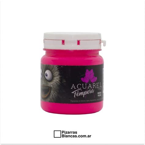 Tempera Acuarel Pote 250grs Rosa Fluo Librería PB Pizarras Blancas en